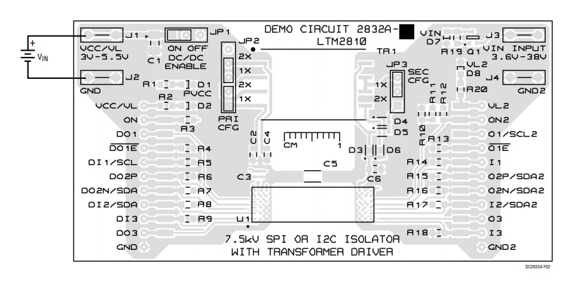Schaltungsanordnung - Analog Devices Inc. DC2832A Demonstrationsboard